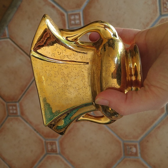 Vintage 22K gold plated vase - Picture 4 of 4